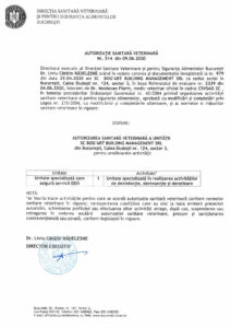 Autorizație Sanitară Veterinaă